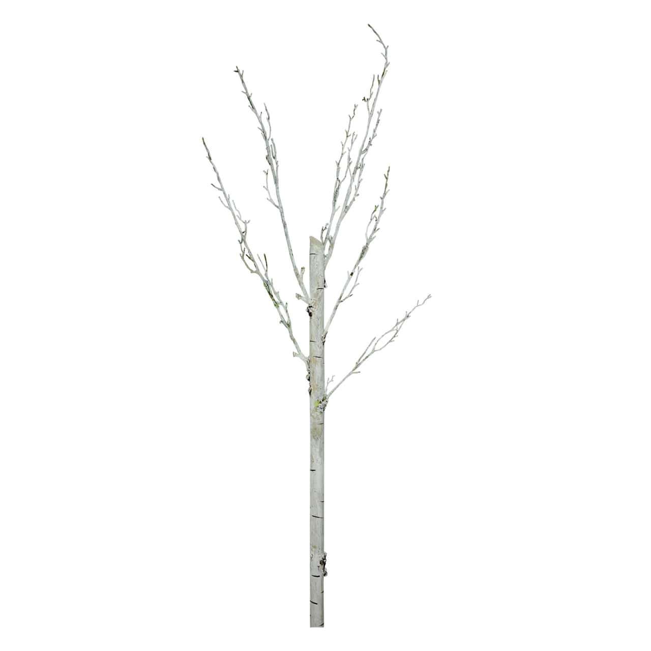 Gray Distressed Finish Artificial Crafting Display Tree Trunk